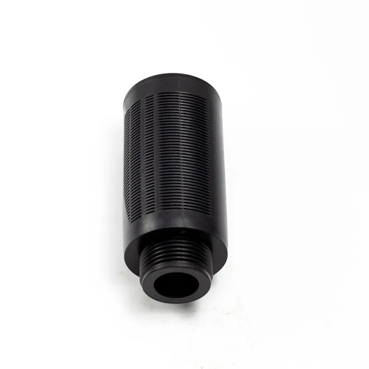  Plastic Air Muffler - PLASTIC SILENCER SPL-F 1/2 WITH WOOL FELT &amp; ALUMINIUM NET COLOR BLACK